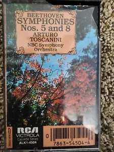 Beethoven  symphonies nos. 5 & 8  Toscanini NBC cassette 1982 - Picture 1 of 4