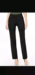 Pantaloni JM Collection donna taglia 12S curvy fit gamba dritta controllo pancia neri - Foto 1 di 9