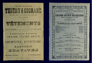 Affichette format A4 "Grands magasins Thiery et Sigrand" Toulouse - 21 mars 1909 - Picture 1 of 1