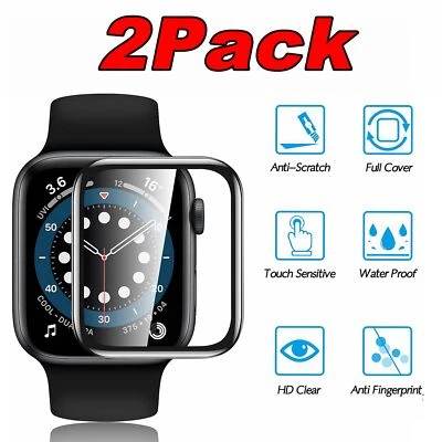 Full Tempered Glass Screen Protector Cover For Apple Watch Ultra 49mm 45 38~44mm - Image 1 of 4