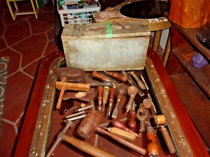 Antique Sailmakers shipwright shipbuilding tool kit - Picture 1 of 11