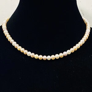 Collar Schoeffel Oro Blanco 18K 6mm Perla Multicolor 16,75" 24 g - Imagen 1 de 7