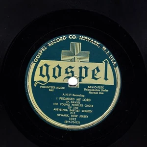 YOUNG PEOPLES ABBYSINIA BAPTIST CHURCH CHOIR 78 I PROMISED MY LORD GOSPEL 1012 E - Imagen 1 de 2