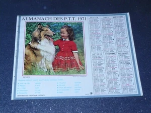 Calendario Ptt - 1971 - Ragazzina E Collie - Specimen Da Riservato - Originale - Foto 1 di 1