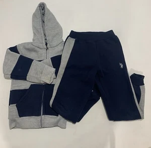 US POLO ASSN Boy's 2 Piece Jacket Pants Set Outfit Size 7 - Picture 1 of 17