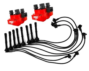 Ignition Kit MSD Coil Packs MSX80 Spark Plug Cables Wires Cobra 4.6 DOHC Mustang - Foto 1 di 9