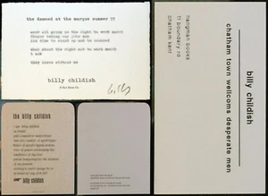 LETTERPRESS The BILLY CHILDISH sgnd Broadside Bundle X-Ray The DAMNED Poetry!! - Picture 1 of 6