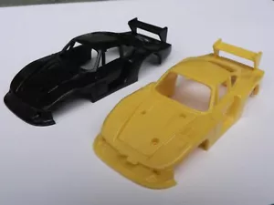 2 Carrera Servo 160 Porsche 935 Repro Karosserie schwarz + gelb Testshot NEU - Bild 1 von 1