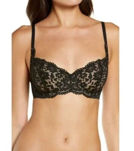 34G Skarlett Blue Wander Multi-Way Black Lace Balconette Bra - Picture 1 of 5