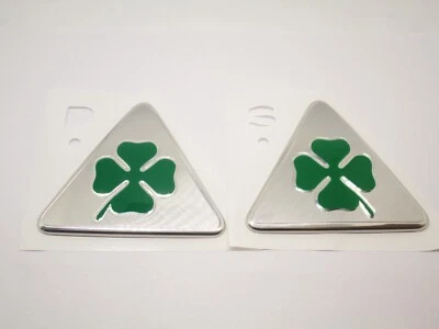2 Stemmi loghi ALFA ROMEO GIULIETTA 147 159 145 quadrifoglio verde badge emblem - Immagine 1 di 4