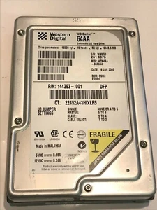 WESTERN DIGITAL CAVIAR 64AA 6.4GB IDE HARD DRIVE WD64AA-60AAA4 CSBHEVHHO  aa5fd4 - Picture 1 of 2