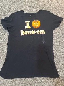 Juniors Halloween novelty tee shirt L 12-14 cute - Picture 1 of 4