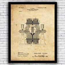 Tesla Electrical Circuit Controller Patent Art Print - Size and Frame Options
