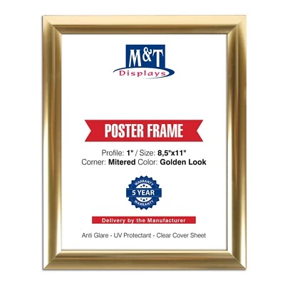 Snap Poster Photo Picture Frame Aluminum Front Loading Wall Mount 8.5x11" - Image 1 of 2