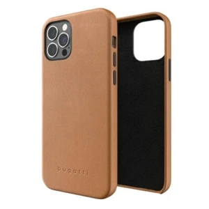 Bugatti Schutzhülle für Apple iPhone 12 / 12 Pro Braun Hülle Case Cover Etui NEU - Picture 1 of 9