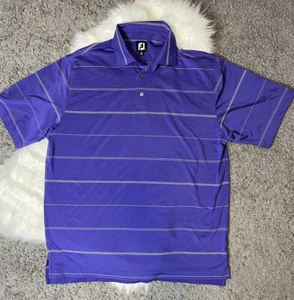 FootJoy Men's purple Stripe Performance Golf Polo Shirt X-Large - Picture 1 of 8