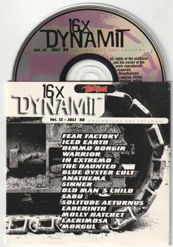 ✪ ROCK HARD DYNAMIT #12/1998 METAL-MAGAZIN BEILAGE CD-SAMPLER NEUW. TOP NM-VG+ - Bild 1 von 3
