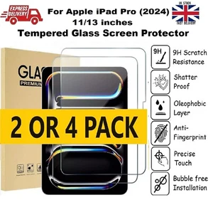 Doppelpack Gorilla Hartglas Displayschutzfolie für Apple 13" 11" iPad Pro M4 - Bild 1 von 6