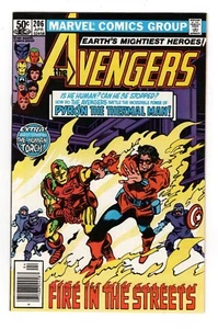 LOS VENGADORES 206 (9.0) PYRON EL HOMBRE TÉRMICO Y APARIENCIA DE ANTORCHA HUMANA * - Imagen 1 de 2