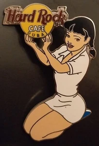 HARD ROCK CAFE DUBAI GOR#1 GIRL OF ROCK WAITRESS WHITE UNIFORM 2002 PIN - Foto 1 di 2