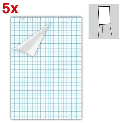 Flipchart-Papier kariert 67,5 x 98,0 cm, 20 Blatt, 5 Blöcke - Bild 1 von 2
