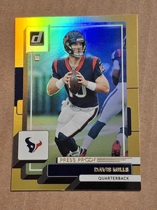 Tarjeta de Davis Mills 2022 prueba de prensa dorada NFL #41 Houston Texas - Imagen 1 de 2
