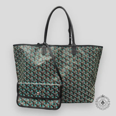 Bolso de Mano Goyard Goyardine Lona St. Louis Claire PM en Opalino/Negro Foto 1 de 4