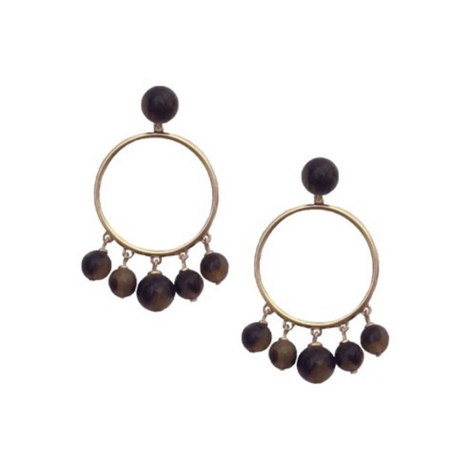 Kate Spade Rose Gold Plated Ball Bauble Drop Hoop Earrings O0ru2471