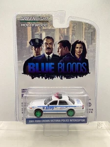 1:64 Hollywood Ser 16 Blue Bloods '01 Ford Crown Victoria GRN MACHINE Greenlight - Imagen 1 de 3