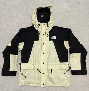 Vintage North Face Jacket Mens Medium Beige Black Gore Tex Waterproof 90s - Picture 1 of 21