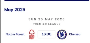 OFFICIAL PROGRAMME 25/5/2025 NOTTINGHAM FOREST v CHELSEA PRE-ORDER MINT UNFOLDED - Picture 1 of 1