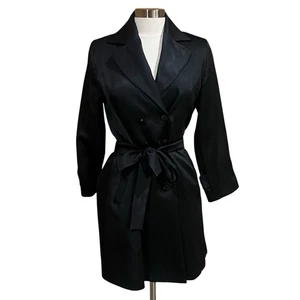 Cappotto grigio St. John Collection by Marie taglia S nero con cintura doppiopetto - Foto 1 di 16