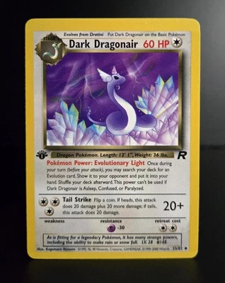 Pokémon TCG - DARK DRAGONAIR - 1ST EDITION - 33/82 - TEAM ROCKET (2000) - LP/NM - Image 1 of 2