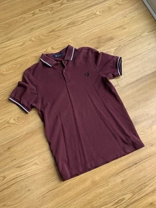 Fred Perry Burgundy Polo Shirt Size Small Uk Fast Dispatch - Picture 1 of 5