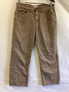 Blue Mountain Pants Mens 34x30 Brown Straight Leg Cotton Casual Chino Workwear - Picture 1 of 14