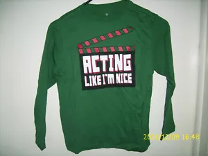 WEIHNACHTEN LANGARM T-SHIRT "ACTING LIKE I'M NICE" - Bild 1 von 1