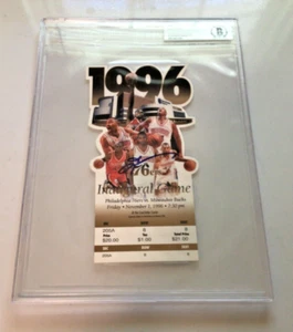 1996 firmado Allen Iverson NBA debut boleto completo becket auténtico automático 10 - Imagen 1 de 13