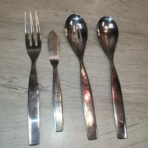 Sasaki 18/0 Flatware Dinner Utensil 4 Piece Serving Set Used Preowned - Picture 1 of 6