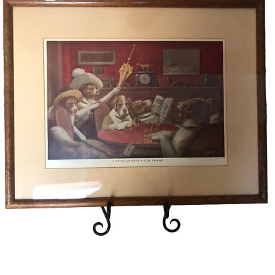 Crema mate para beber perros Coolidge jugando al póker “Sitting Up With A Sick Friend” Foto 1 de 4