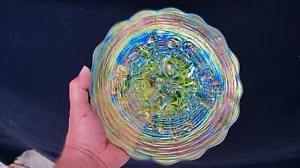 Northwood Lime Green Rose Show Plate - Perfect With Terrific Color - Picture 1 of 7