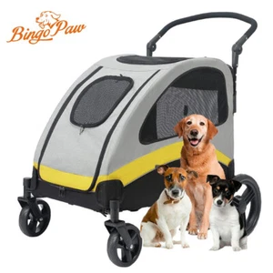 BINGOPAW M/L/XL Groß Hundebuggy Faltbar Hundewagen Hunde trolley Transporttasche - Bild 1 von 14