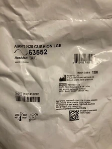 Airfit N20 ResMed Ersatz-Nasenkissen 63552 groß werkseitig versiegelt brandneu - Bild 1 von 3