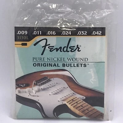 Cuerdas para guitarra eléctrica Fender 3150L puro níquel herida balas originales Foto 1 de 3