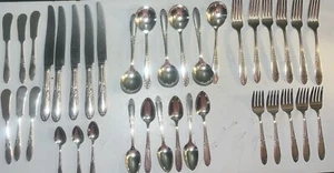 National Silver Co. KING EDWARD Silverplate SET OF 37 PIECES VINTAGE 1938 - Picture 1 of 10