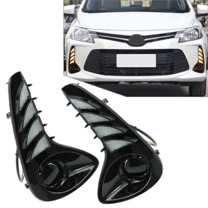 2x Luces LED de conducción diurna intermitentes DRL para Toyota Vios 2020 2021 amarillo blanco - Imagen 1 de 12
