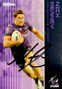 2025 NRL Signed Traders Nick Meaney Melbourne Storm Rugby League Card - Picture 1 of 2