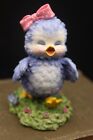 Blue Bird Figurine Spring Bird by Sonshine Promises 1998 Christian Theme "as is"