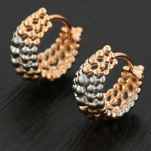 Pendientes de aro vintage chapados en oro de 18k... - Imagen 1 de 9