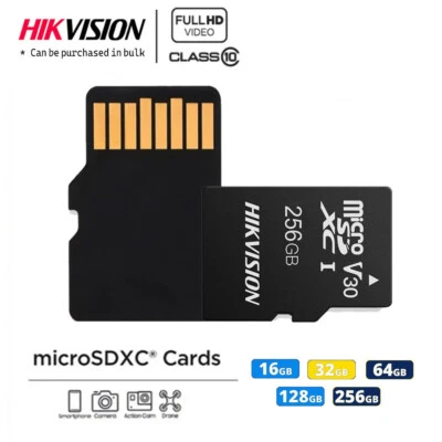 HIKVISION 3/5/10 x Micro SD Class 10 SDXC Speicherkarte 64 128 256GB 92MB/s UHS-I Speicher