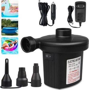 Elektrische Luftpumpe 240V / 12V Luftbett Luftmatratze Schlauchboot Pool Pumpe - Bild 1 von 15